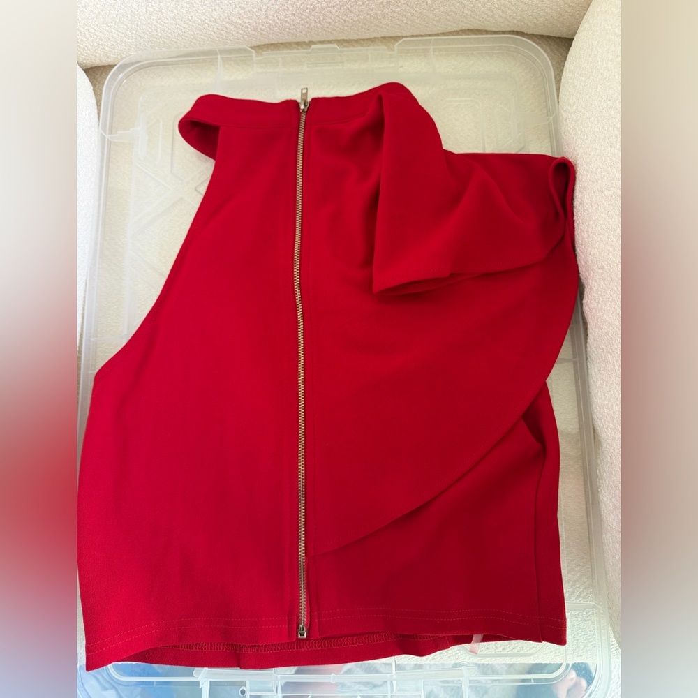 Windsor Ruffle One Shoulder Crop Top - Picture 2 of 6